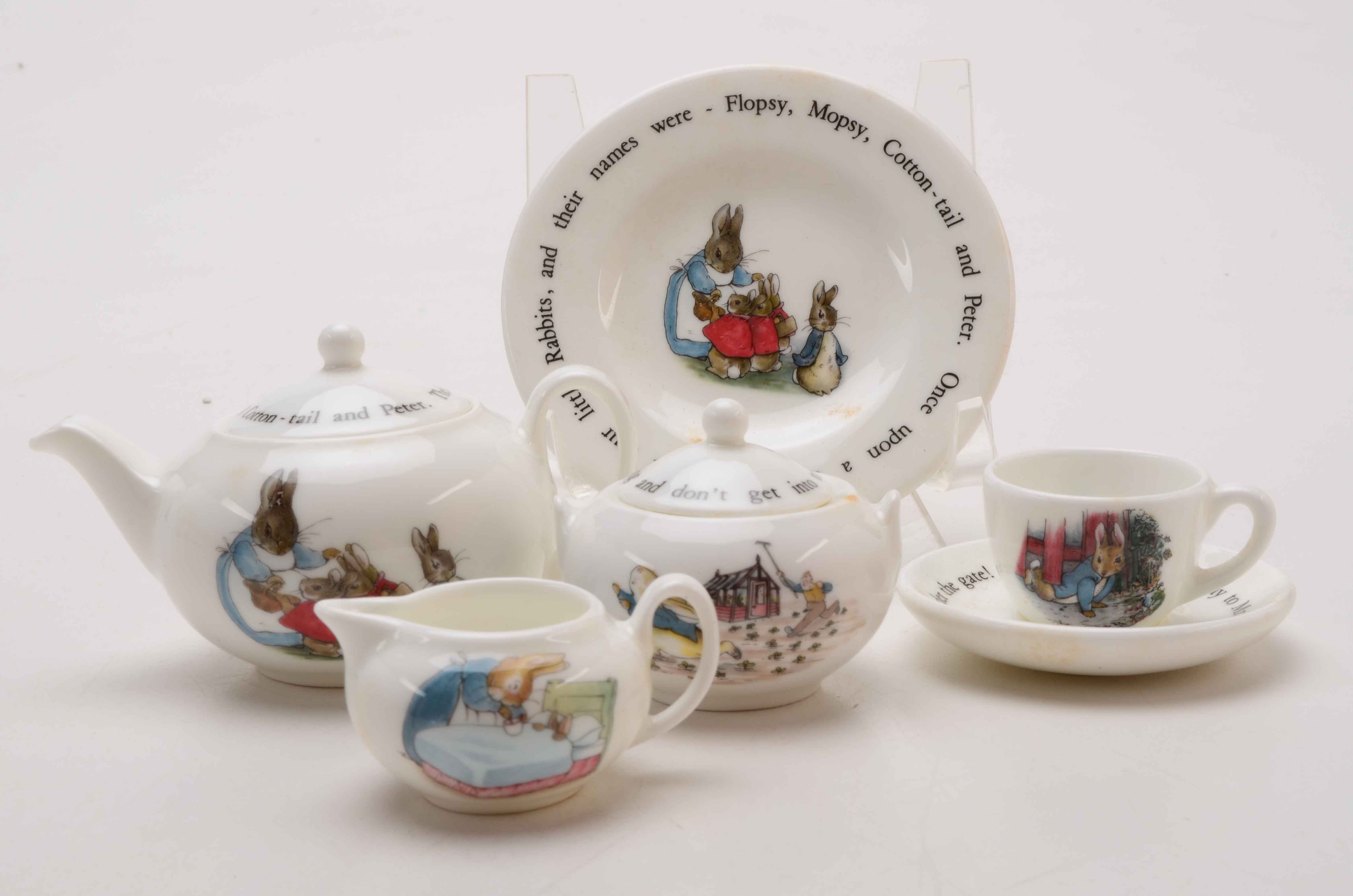 Collection of Beatrice Potter Wedgwood Tea Set and More.