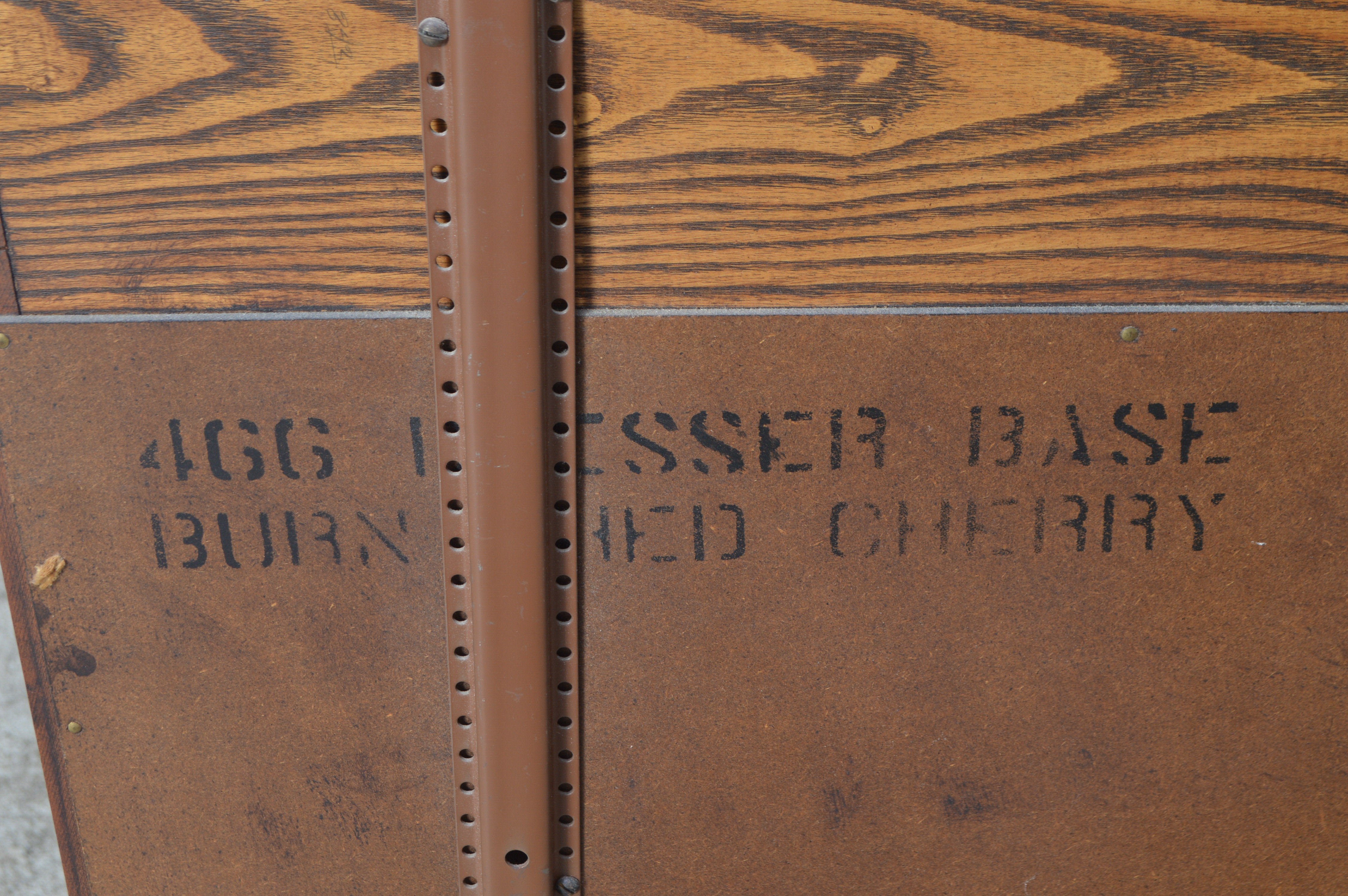 Solid Burnished Cherry Dresser and Mirror by Davis Cabinet Company of Tennessee Dated July, 1963