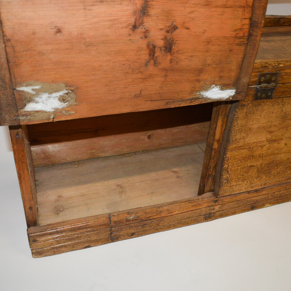 Rustic Country Pine Wall Hutch