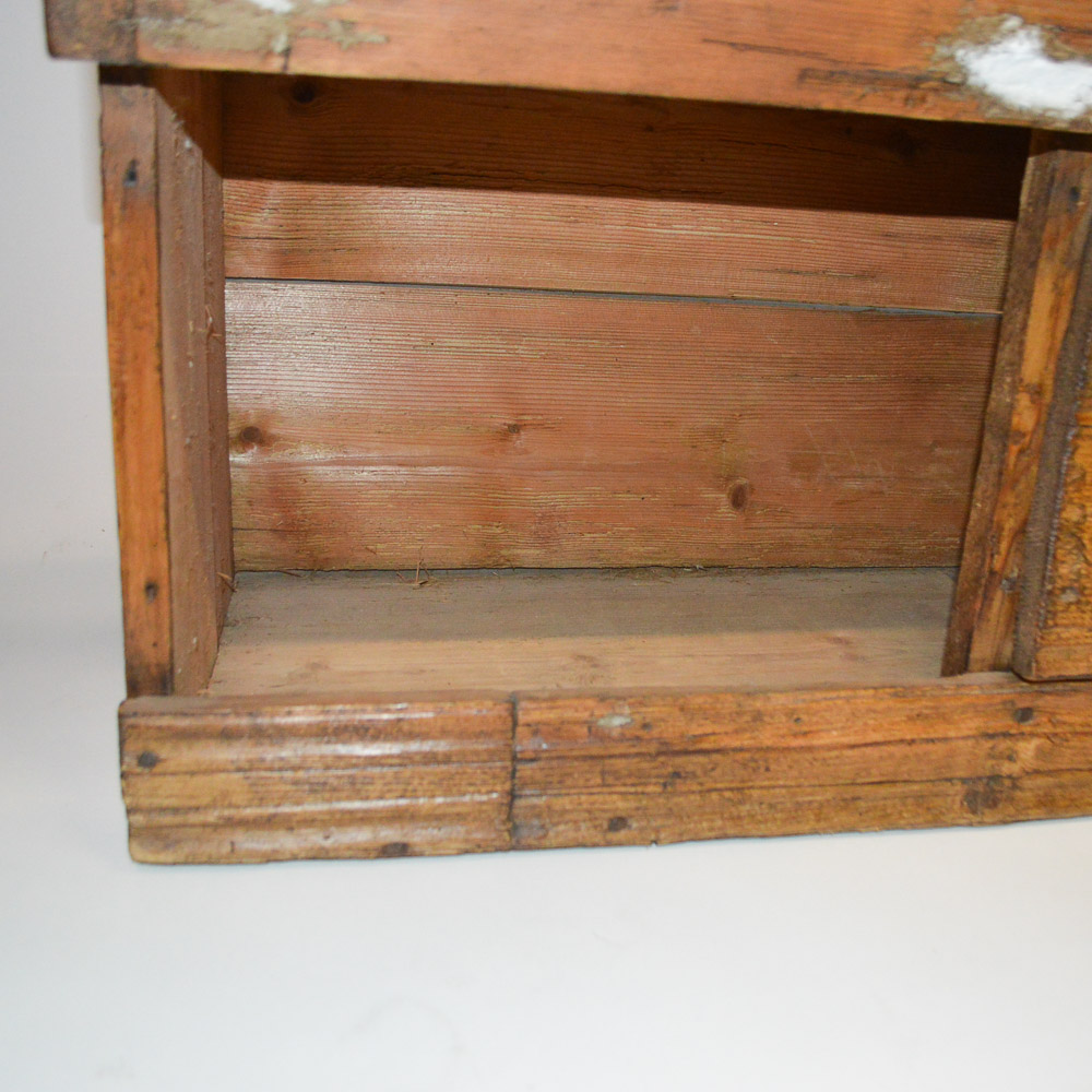 Rustic Country Pine Wall Hutch