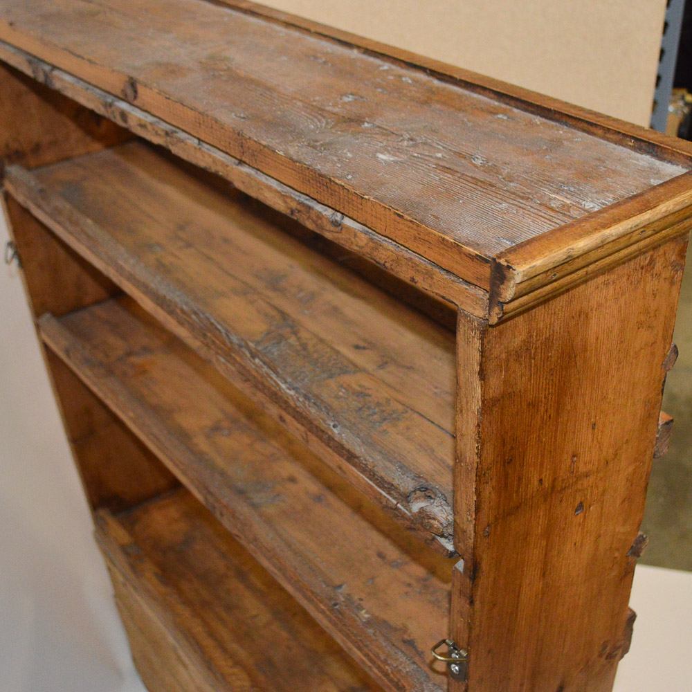 Rustic Country Pine Wall Hutch