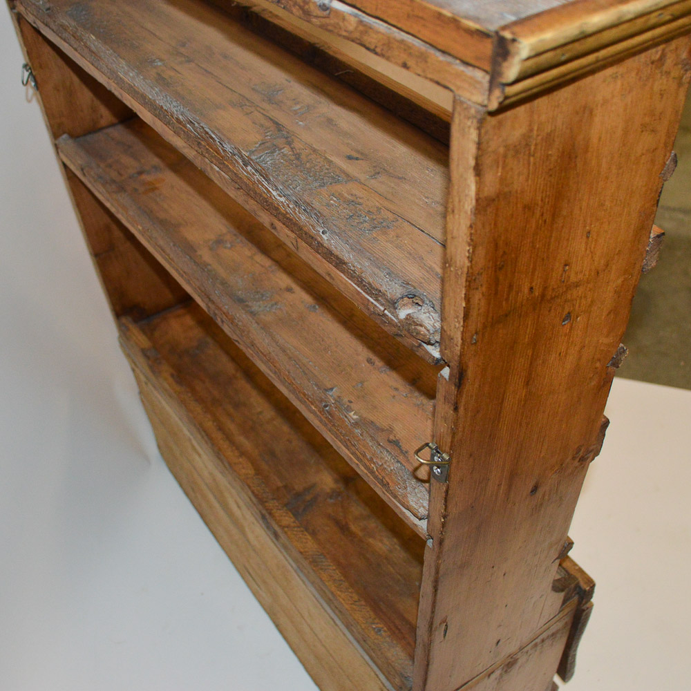 Rustic Country Pine Wall Hutch