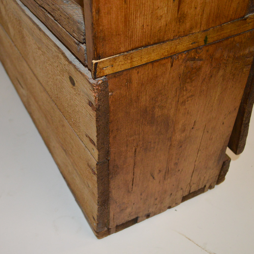 Rustic Country Pine Wall Hutch