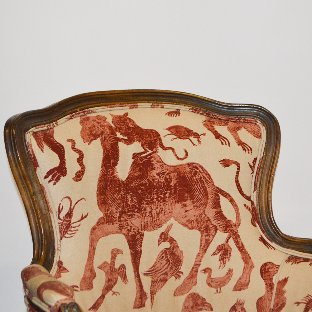 Louis XV Style Upholstered Armchair