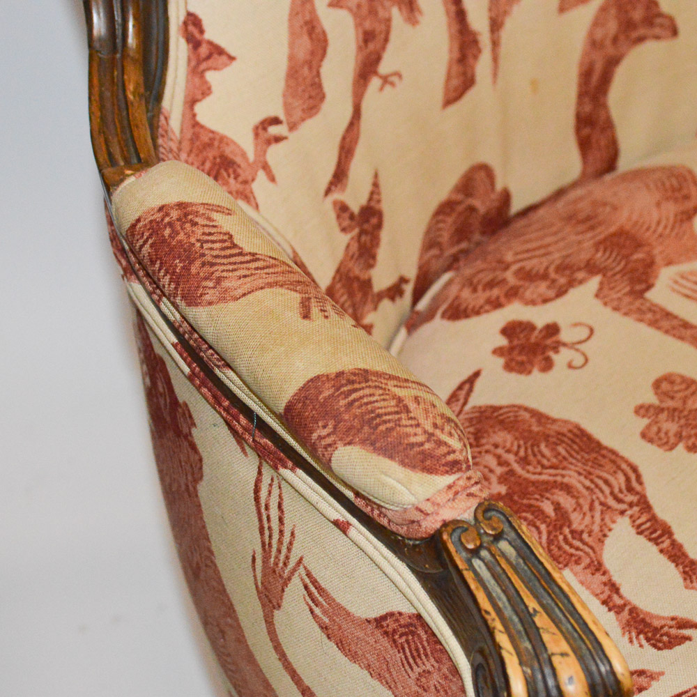 Louis XV Style Upholstered Armchair