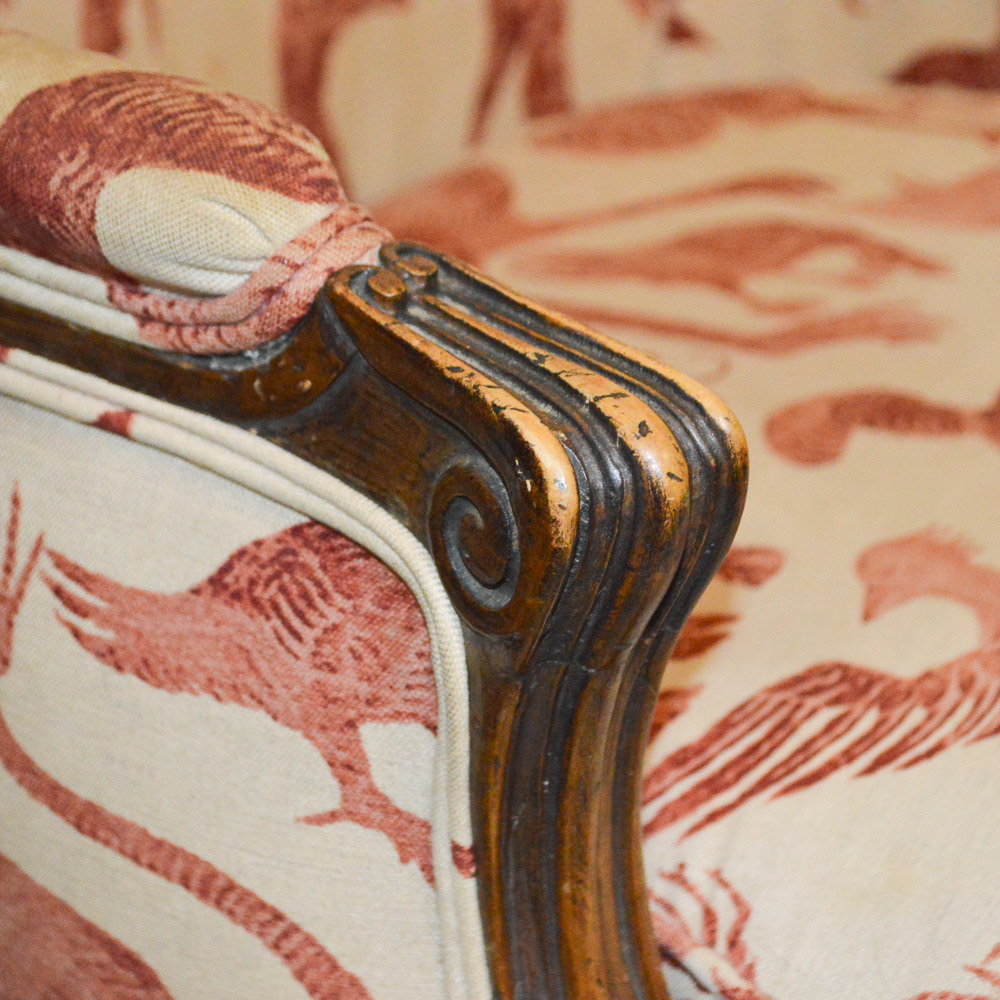 Louis XV Style Upholstered Armchair