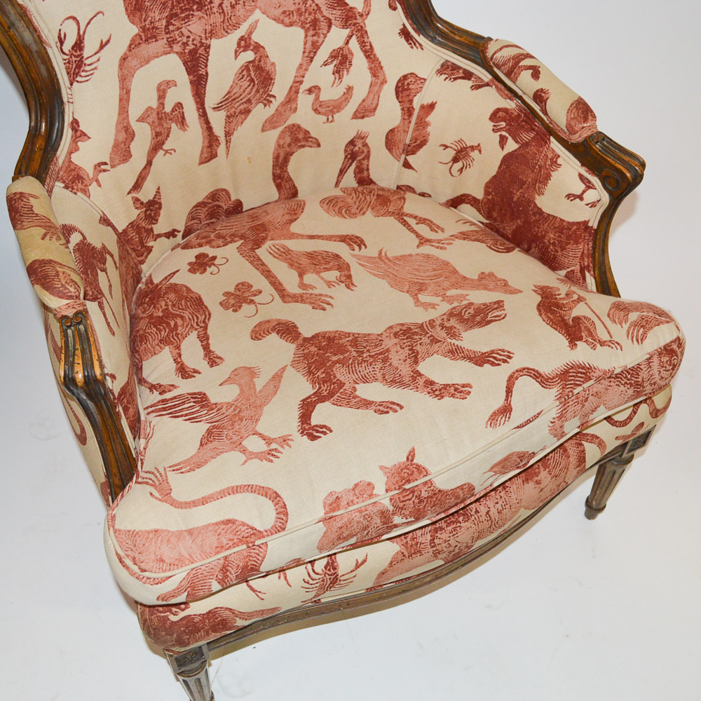 Louis XV Style Upholstered Armchair
