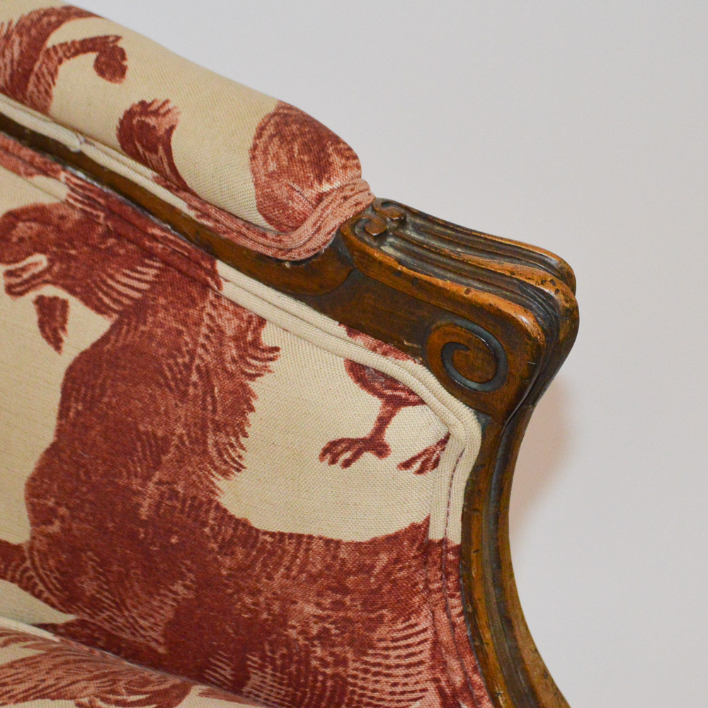 Louis XV Style Upholstered Armchair