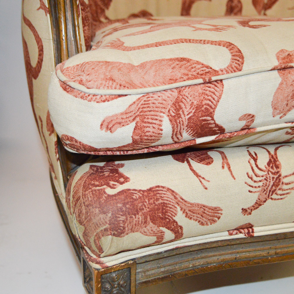 Louis XV Style Upholstered Armchair