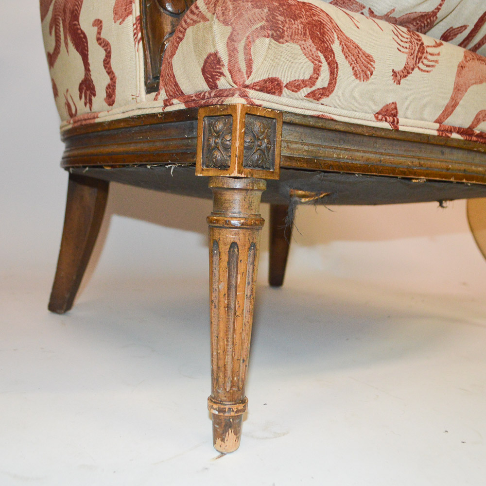 Louis XV Style Upholstered Armchair