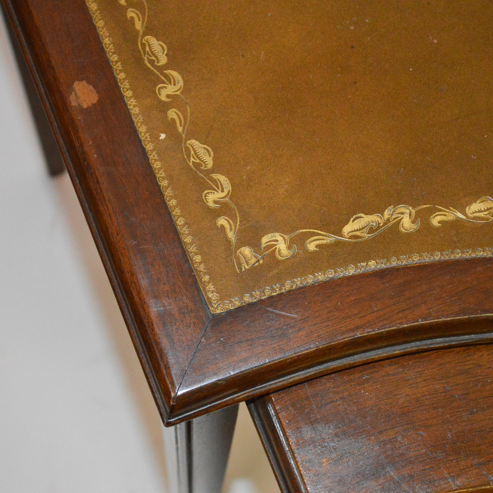 Leather Inlaid Nesting Tables
