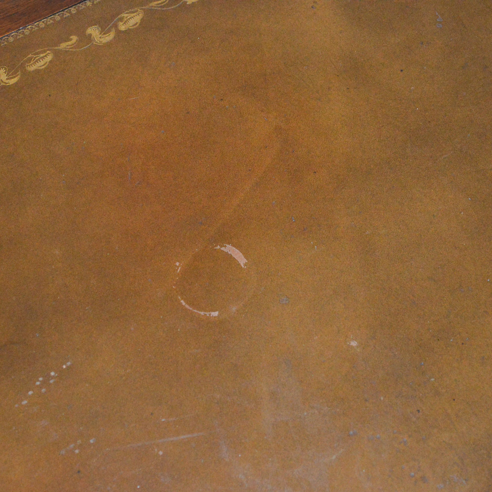 Leather Inlaid Nesting Tables