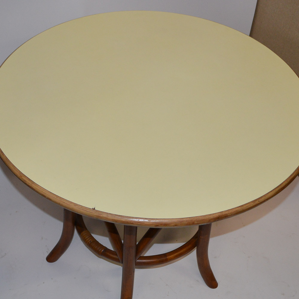 Mid Century Round Bentwood Side Table