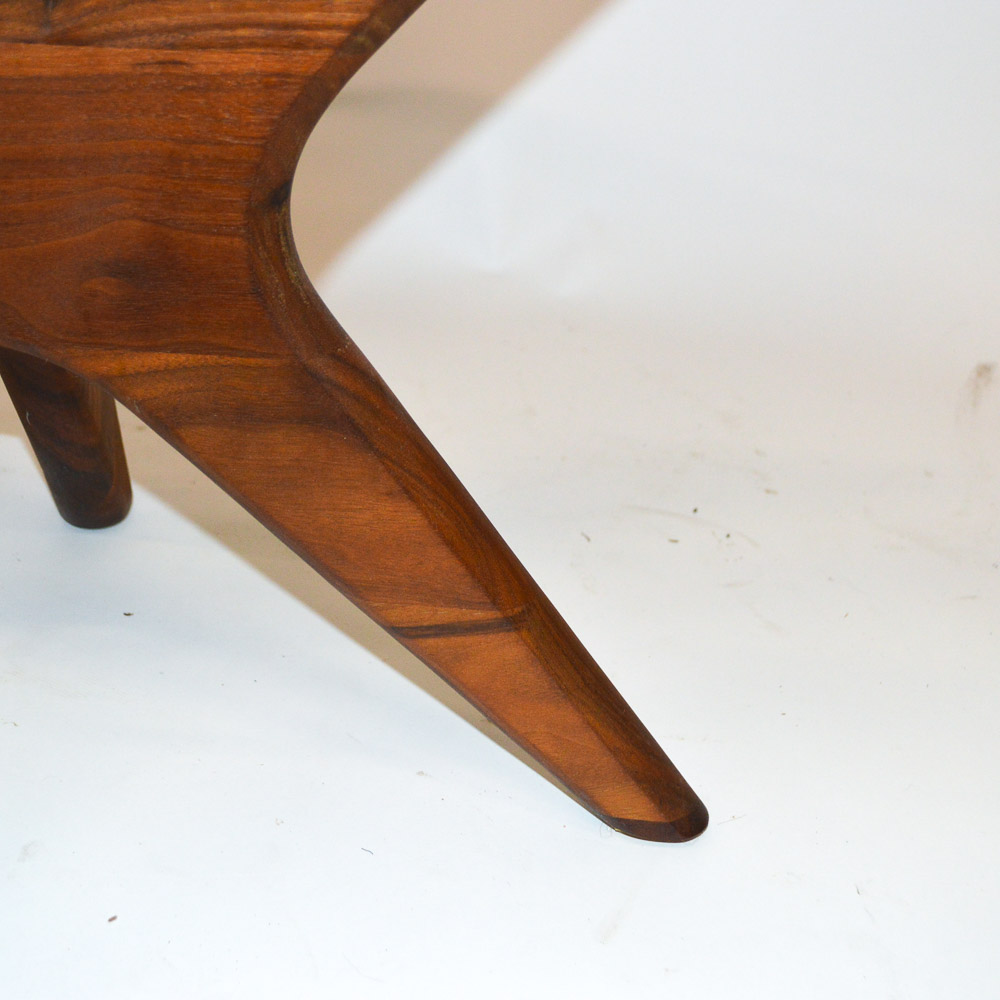 Pair of Adrian Pearsall Walnut "Jacks" Style End Tables