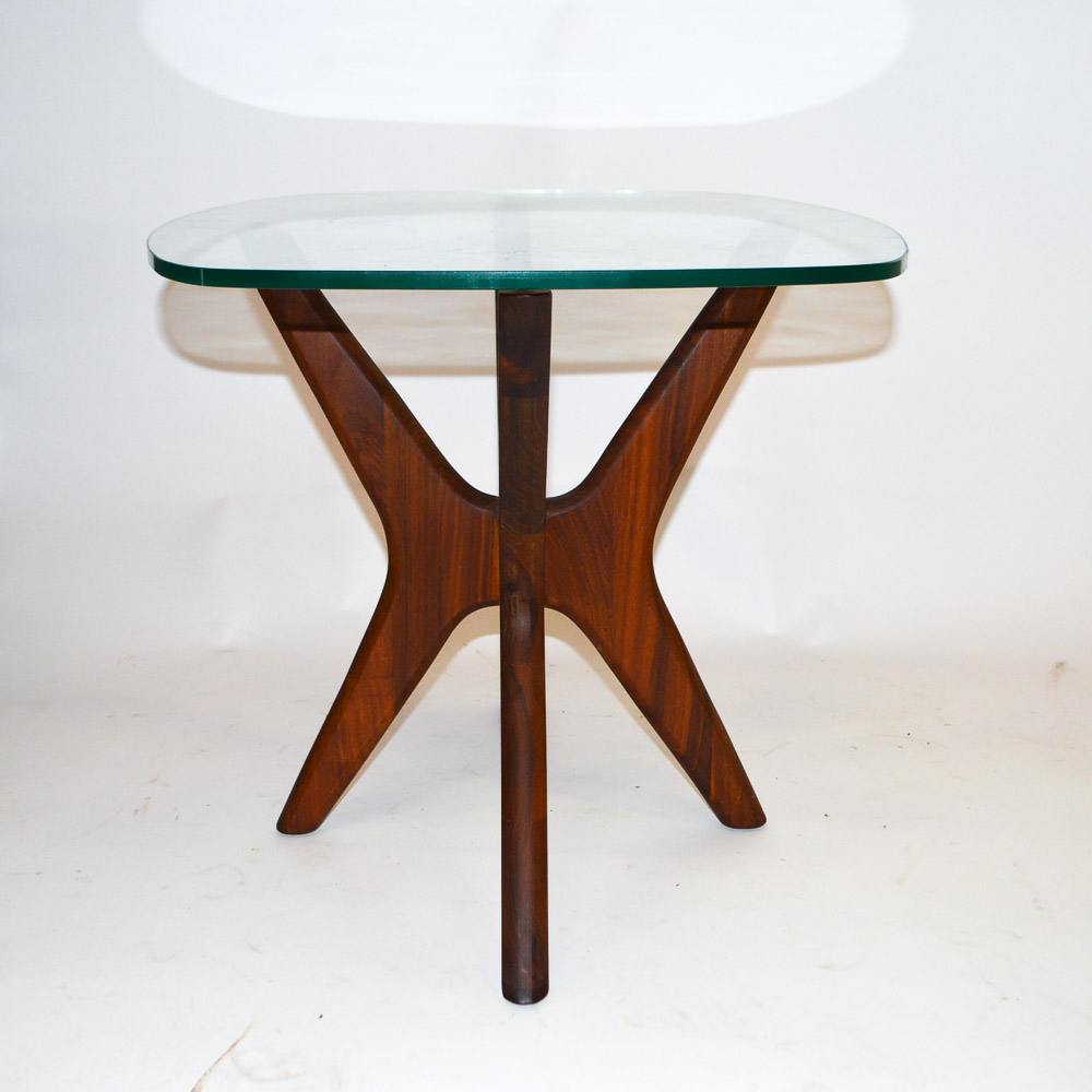 Pair of Adrian Pearsall Walnut "Jacks" Style End Tables