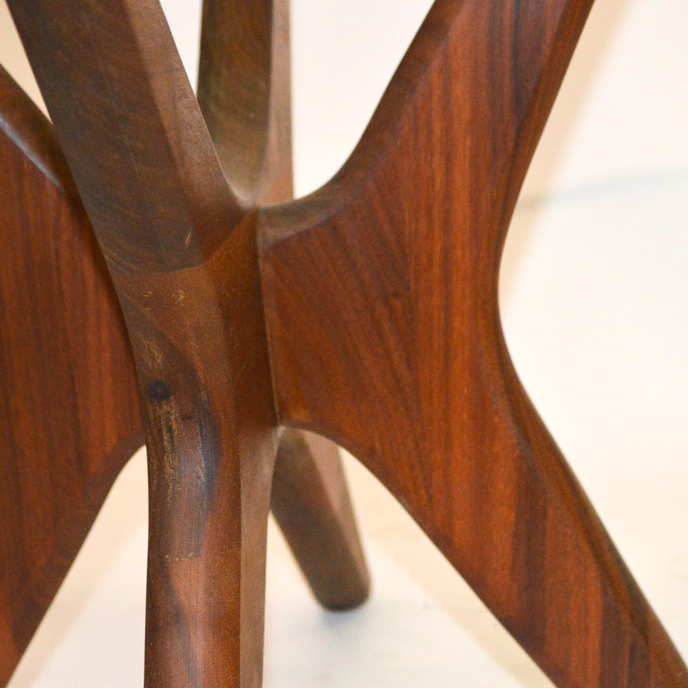 Pair of Adrian Pearsall Walnut "Jacks" Style End Tables