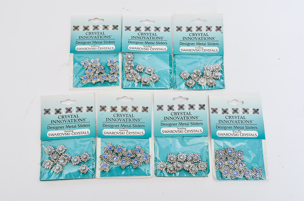 Swarovski Crystal Metal Slider Beads
