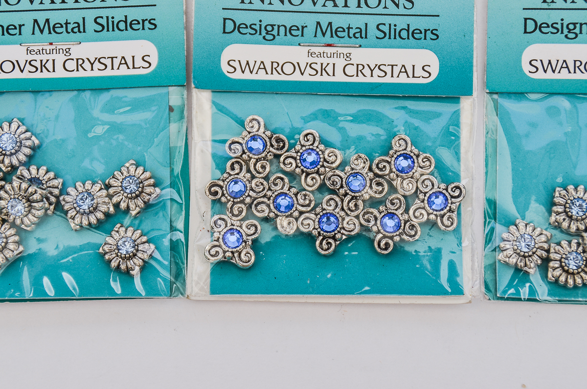 Swarovski Crystal Metal Slider Beads