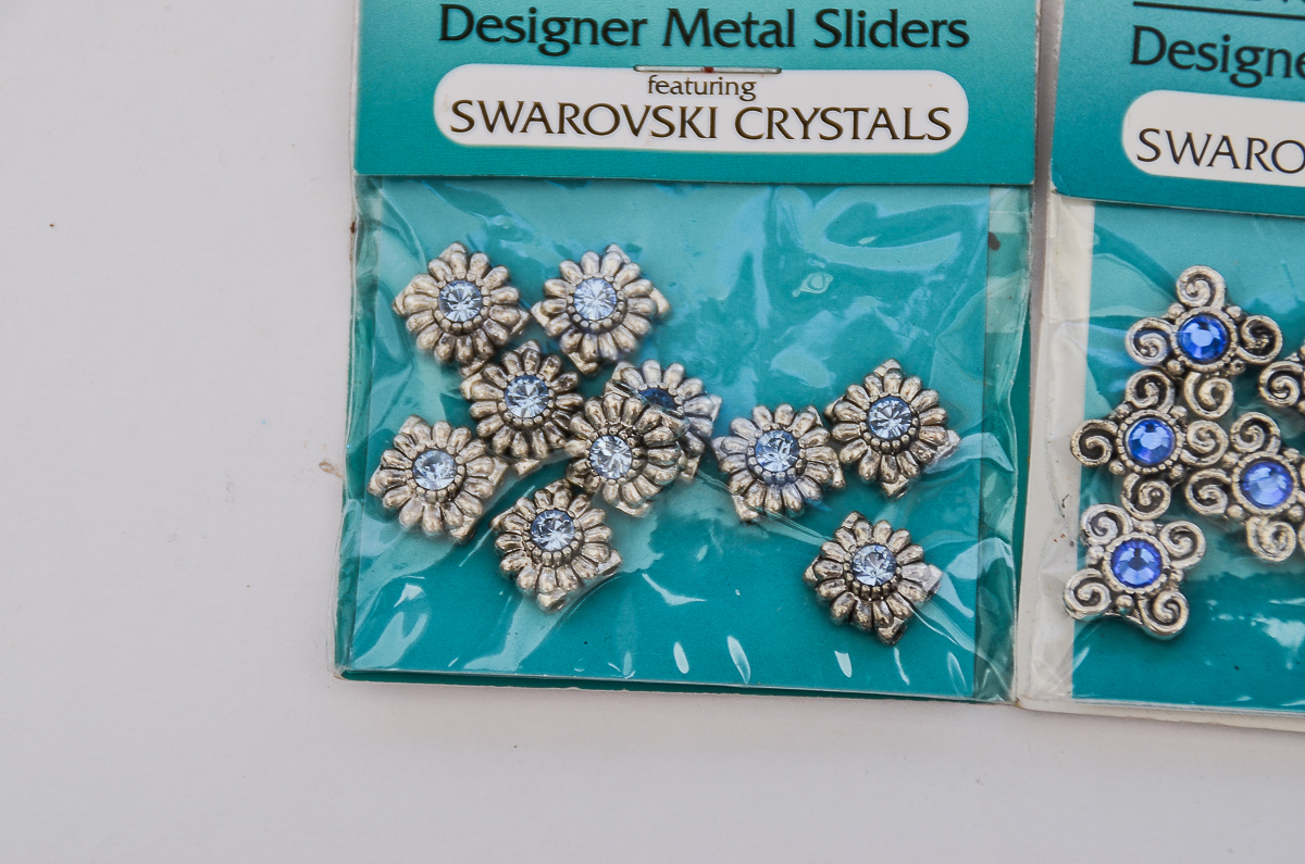 Swarovski Crystal Metal Slider Beads