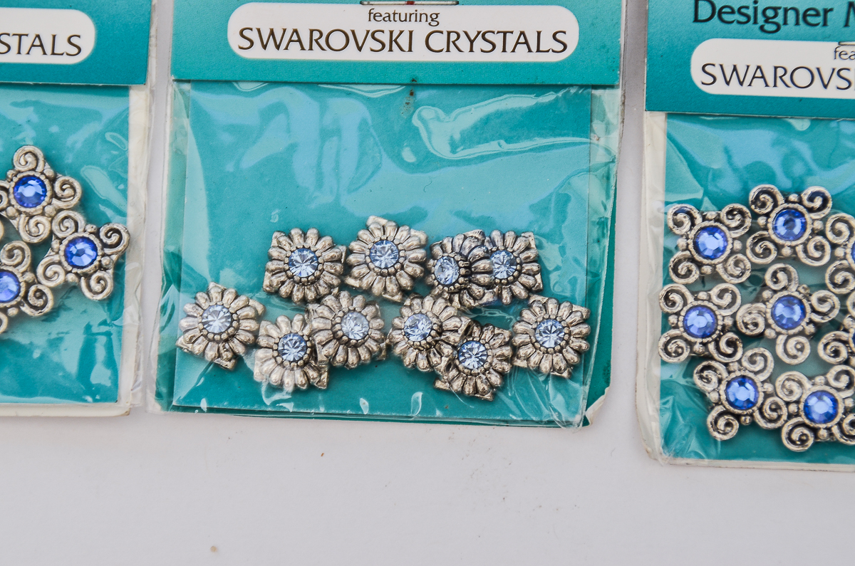 Swarovski Crystal Metal Slider Beads