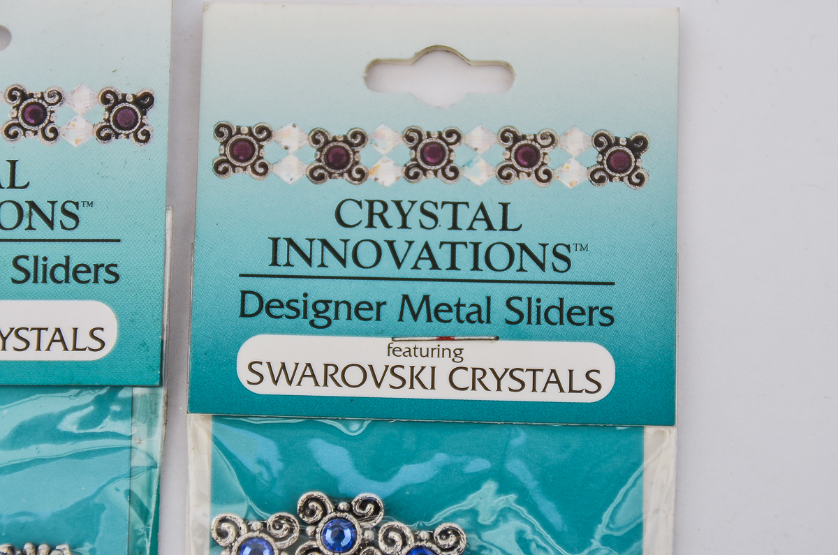 Swarovski Crystal Metal Slider Beads