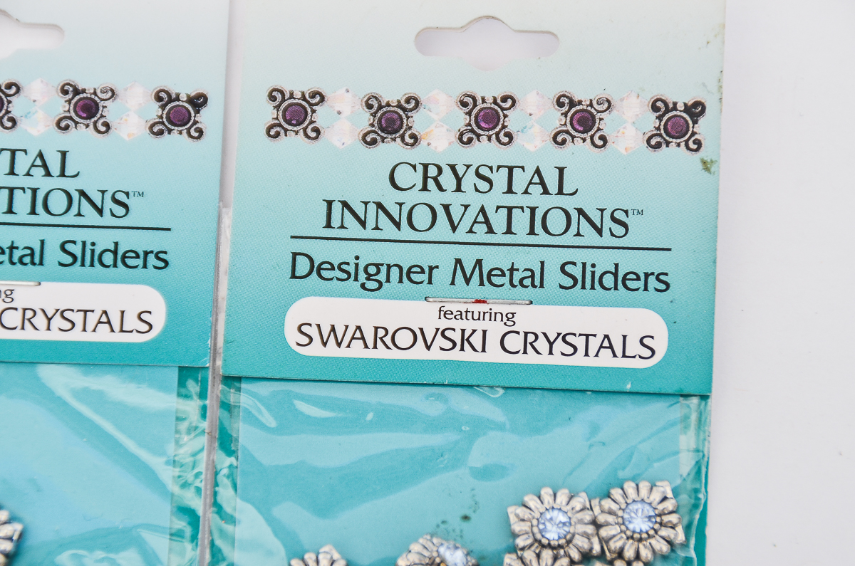 Swarovski Crystal Metal Slider Beads