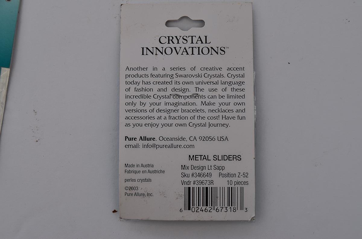Swarovski Crystal Metal Slider Beads