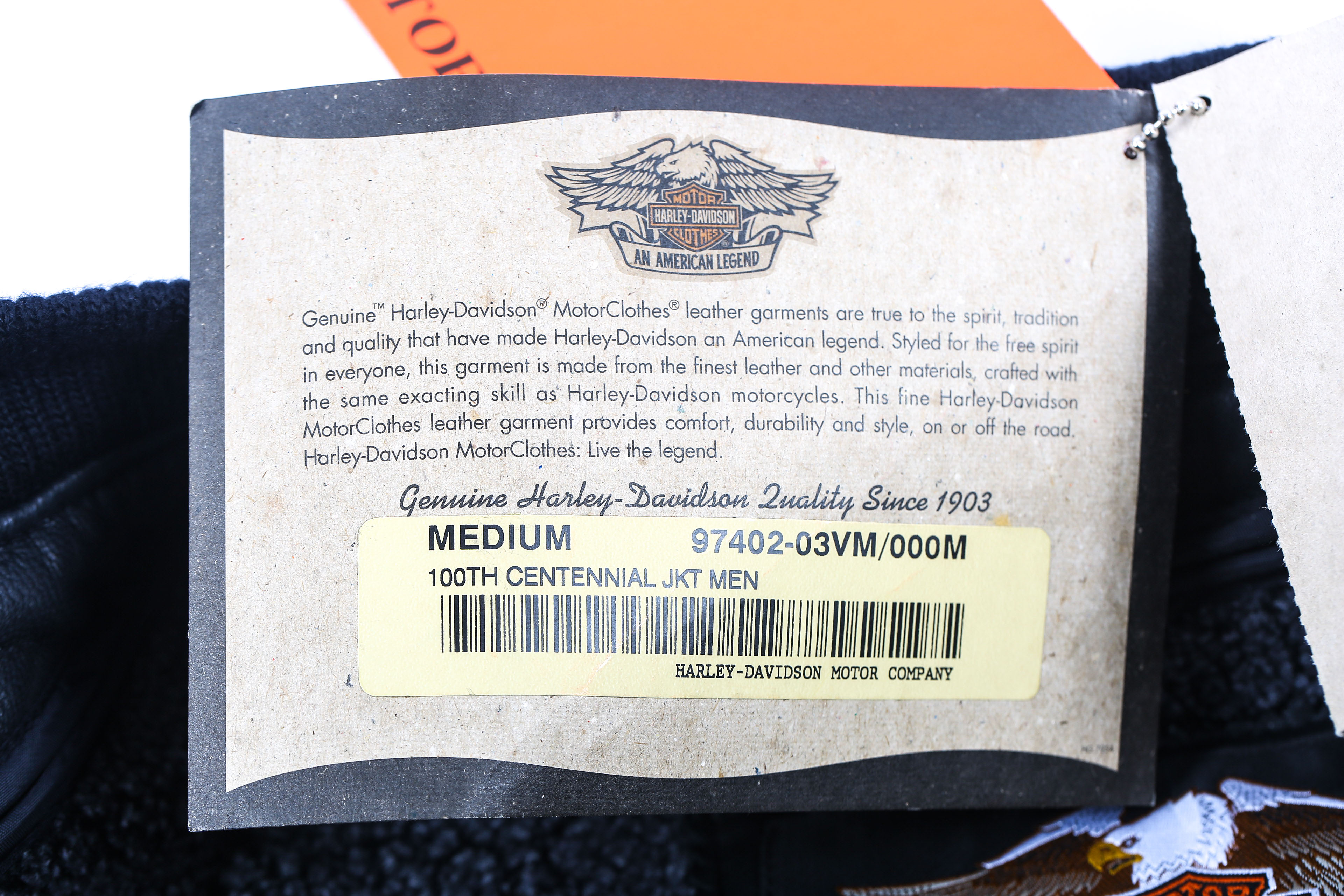 Harley-Davidson 100th Centennial Anniversary Leather Jacket