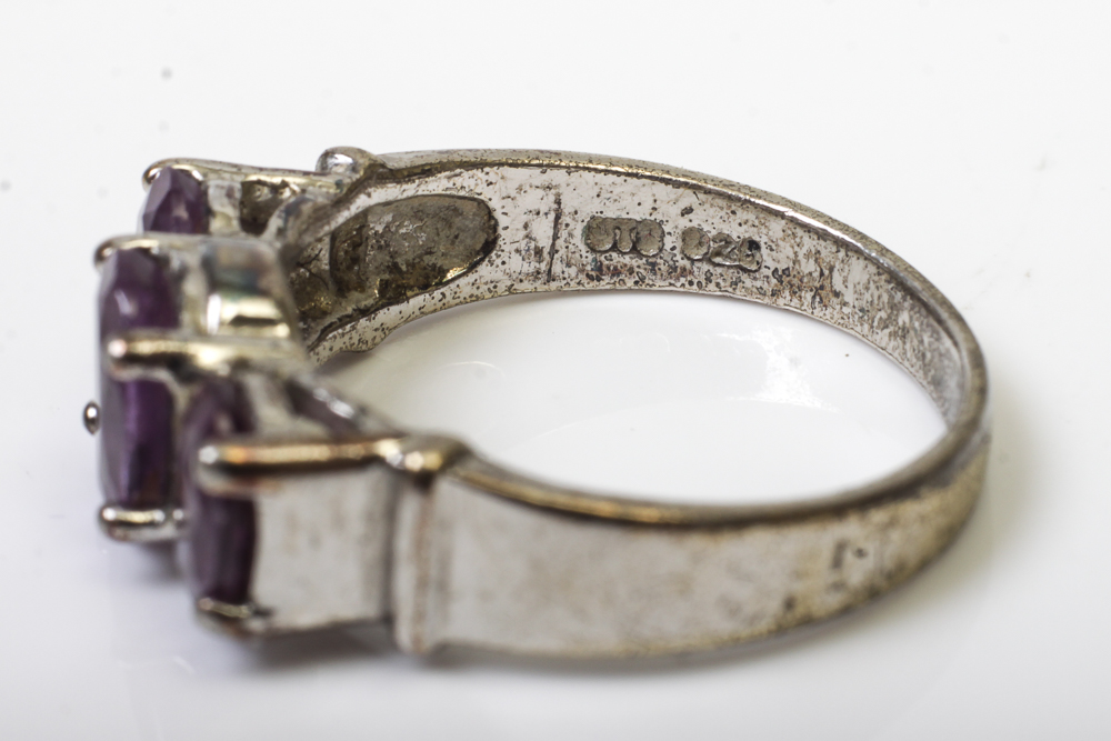 Variety of Sterling Silver and Stone Rings