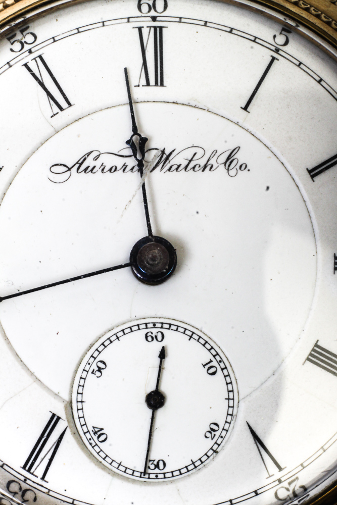 Antique 14K Gold Filled Aurora Pocket Watch