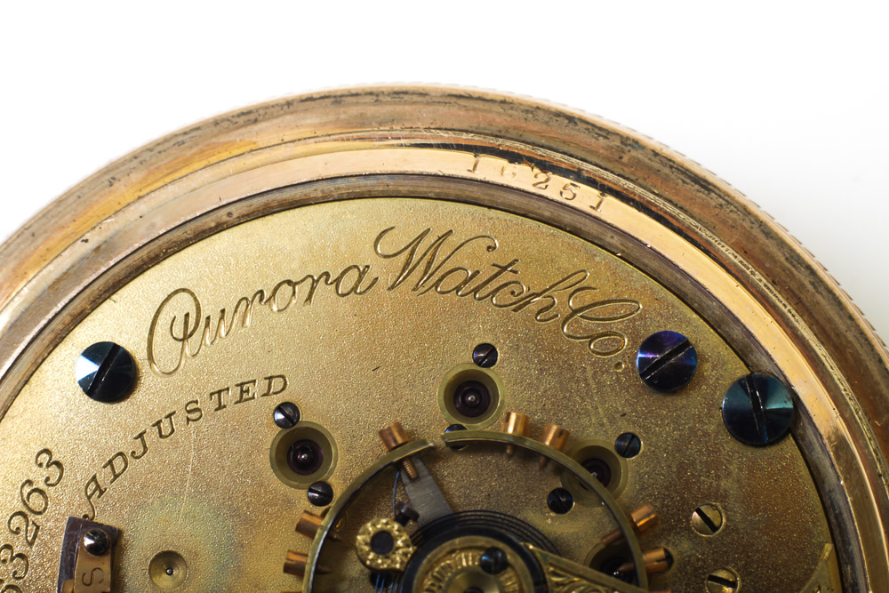 Antique 14K Gold Filled Aurora Pocket Watch