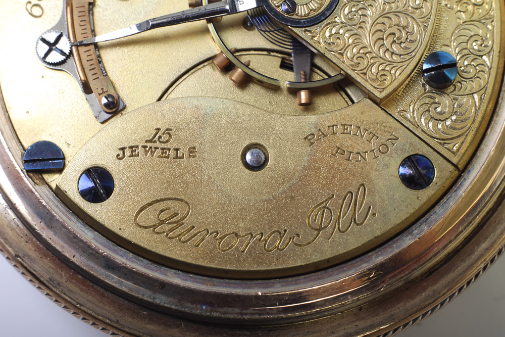 Antique 14K Gold Filled Aurora Pocket Watch