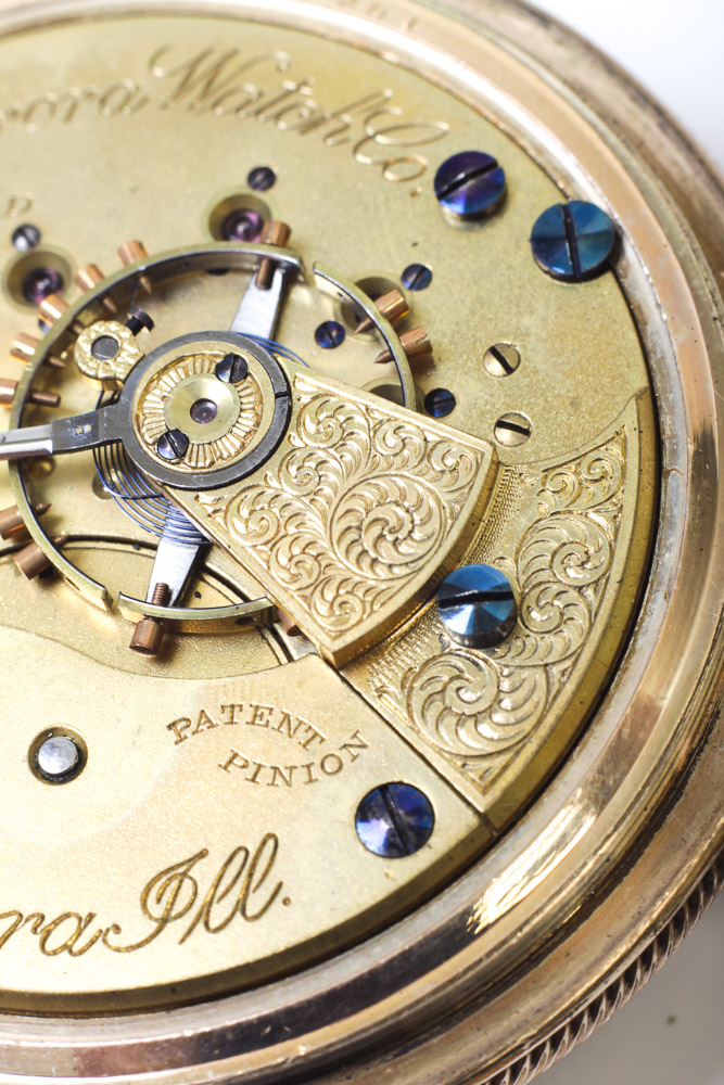 Antique 14K Gold Filled Aurora Pocket Watch