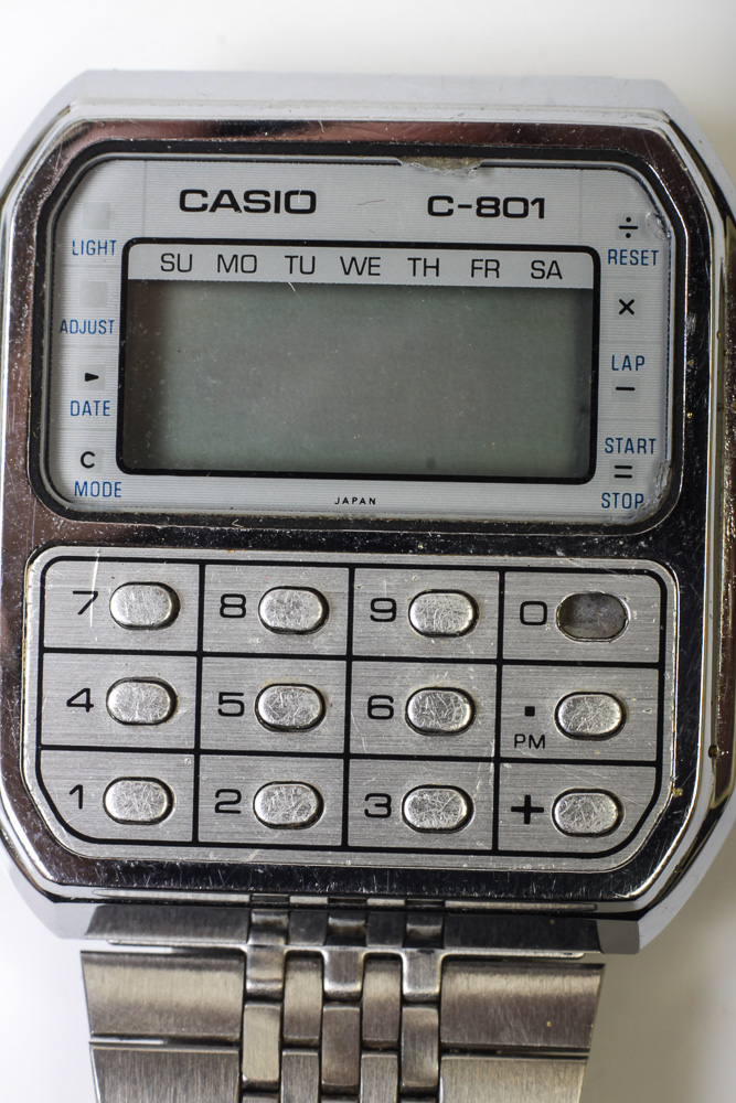 Vintage Casio C-801 Watch with Original Box and Paperwork