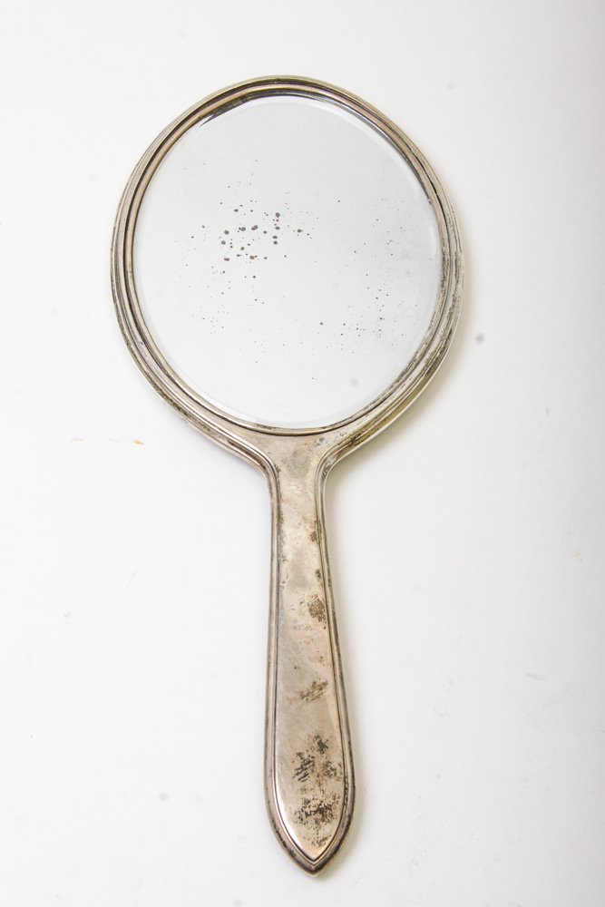 Vintage Gorham Sterling Silver and Tortoise Shell Comb and Mirror