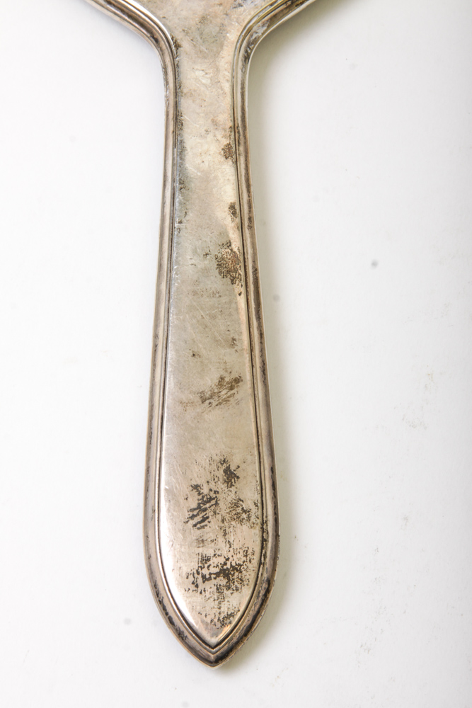 Vintage Gorham Sterling Silver and Tortoise Shell Comb and Mirror