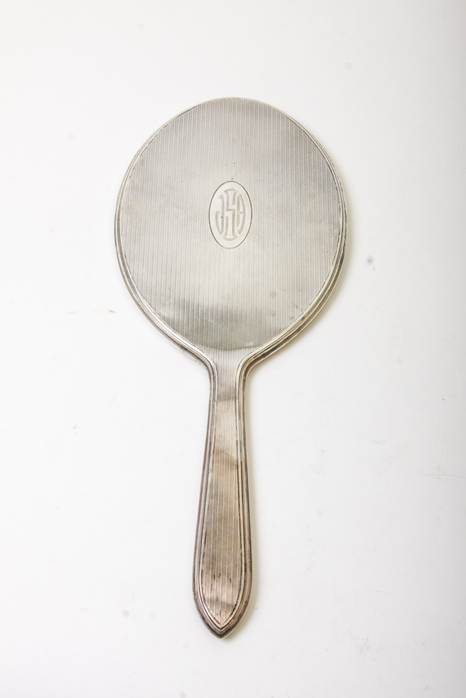 Vintage Gorham Sterling Silver and Tortoise Shell Comb and Mirror