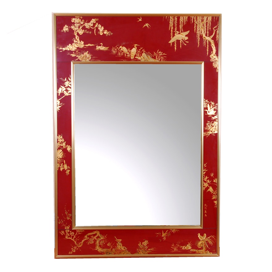 LaBarge Chinoiserie Wall Mirror