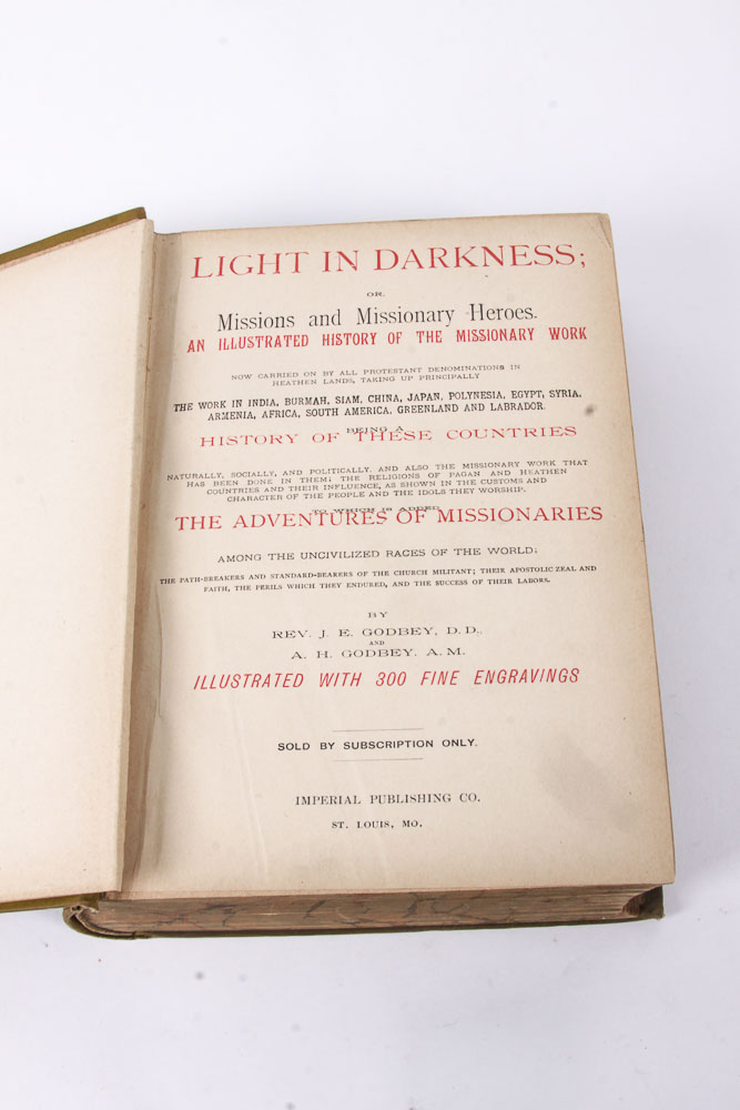 Antique Book "Light In Darkness"