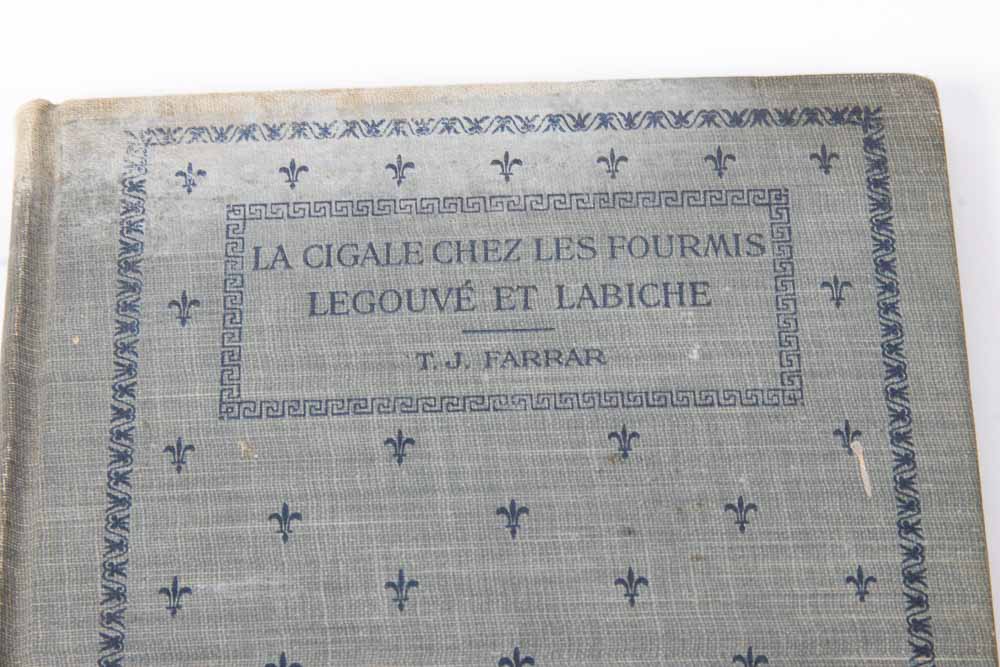 Collection of Three Antique French Literature Books