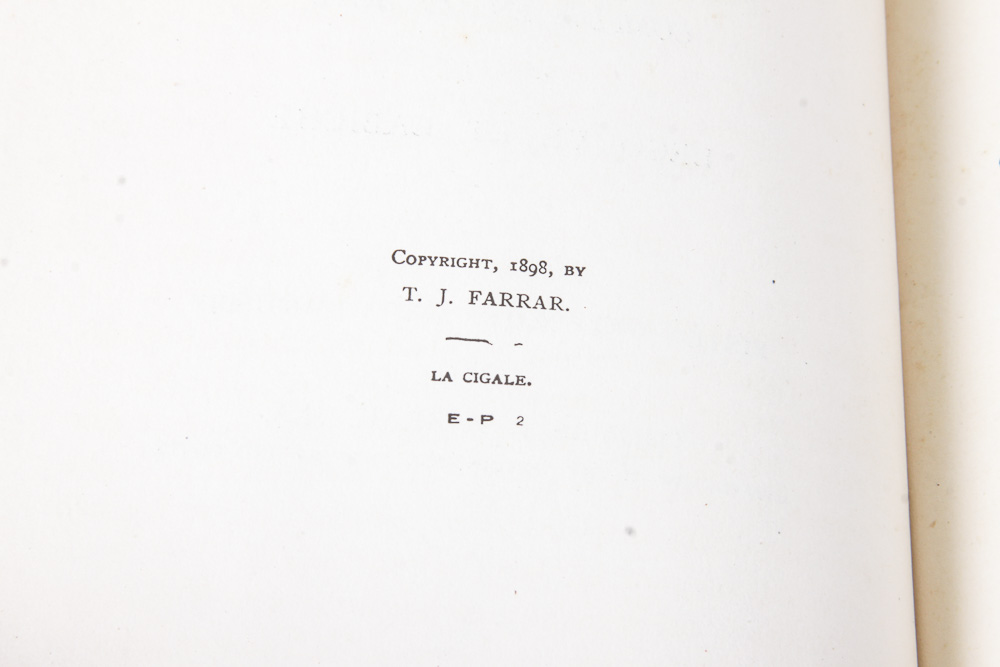 Collection of Three Antique French Literature Books