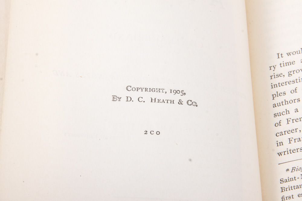 Collection of Three Antique French Literature Books