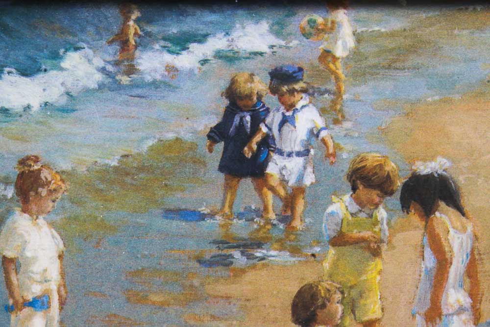 Beach Scene Prints in Giltwood Frames