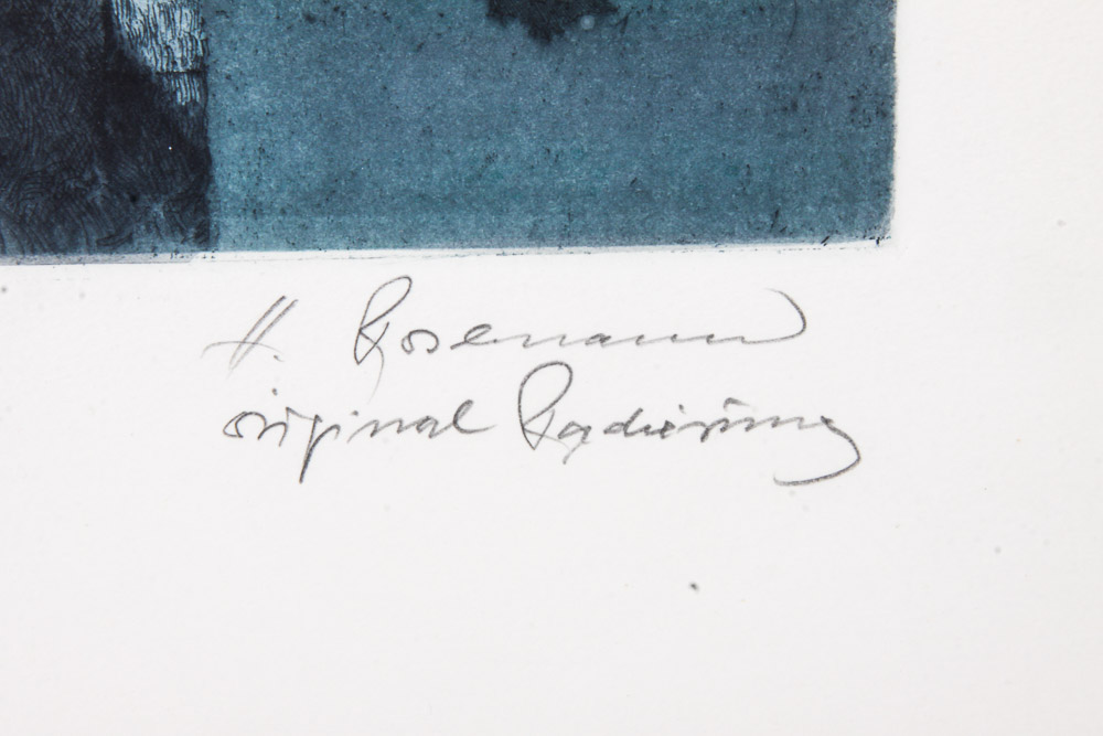 Pair of Horst Rosemann Original Hand-Colored Etchings