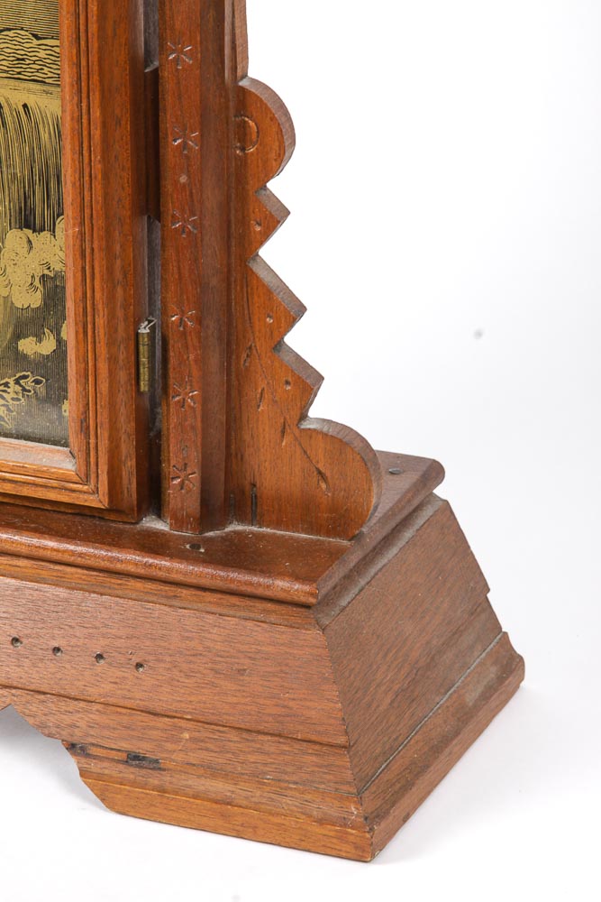 Walnut "8-Day Niagara" Mantel Clock by Lovell Manufacturing Co.