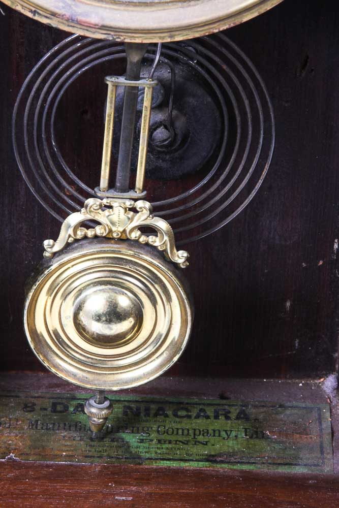 Walnut "8-Day Niagara" Mantel Clock by Lovell Manufacturing Co.