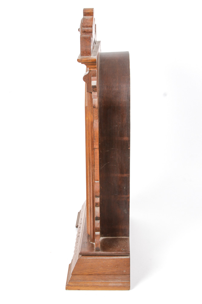 Walnut "8-Day Niagara" Mantel Clock by Lovell Manufacturing Co.