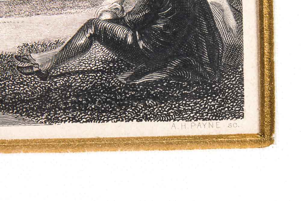 A.H. Payne Engraving "Blind Man's Buff"
