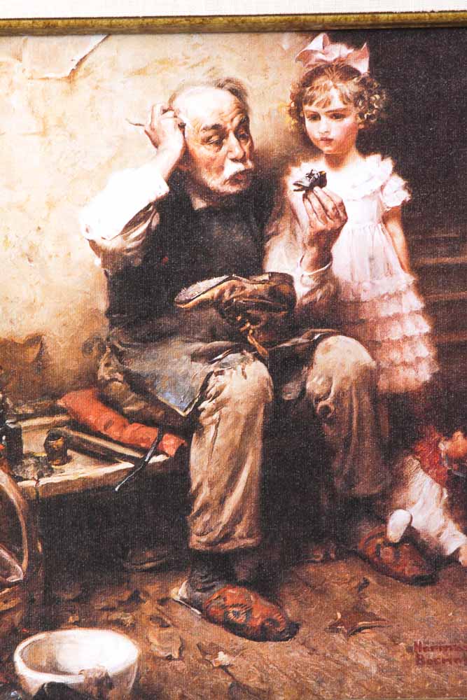 Norman Rockwell Offset Lithograph "The Cobbler"