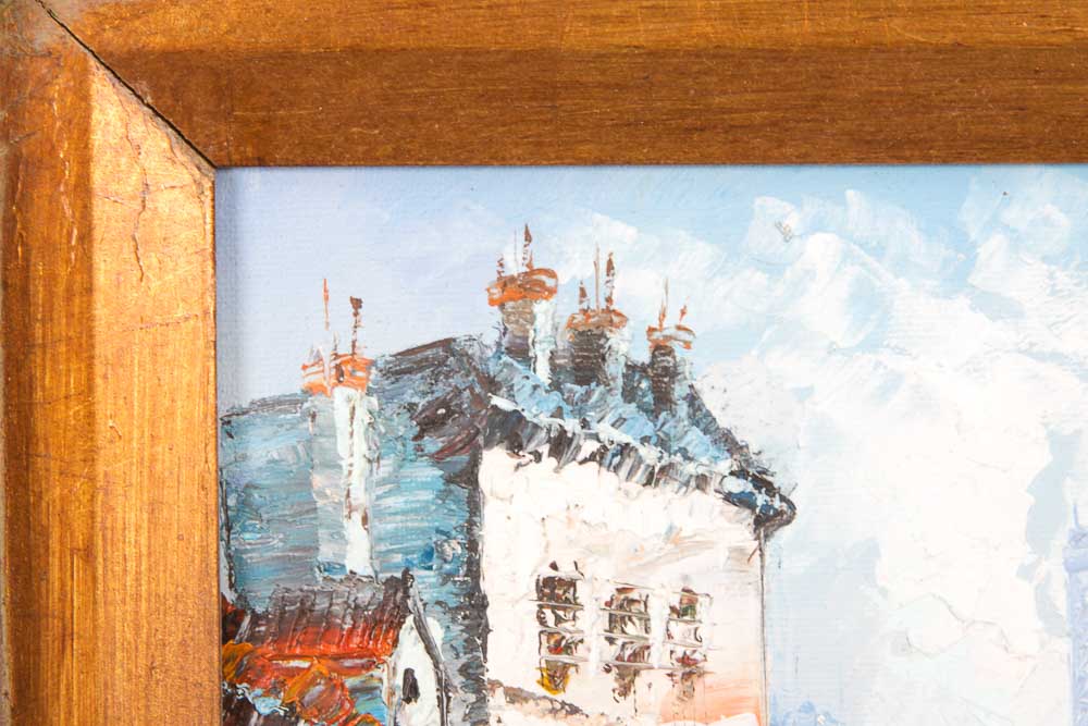 Bernett Oil Painting on Canvas Parisian Street Scene